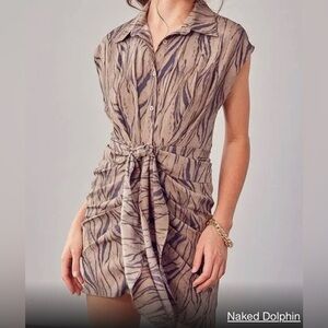 Do + Be animal print wrap dress